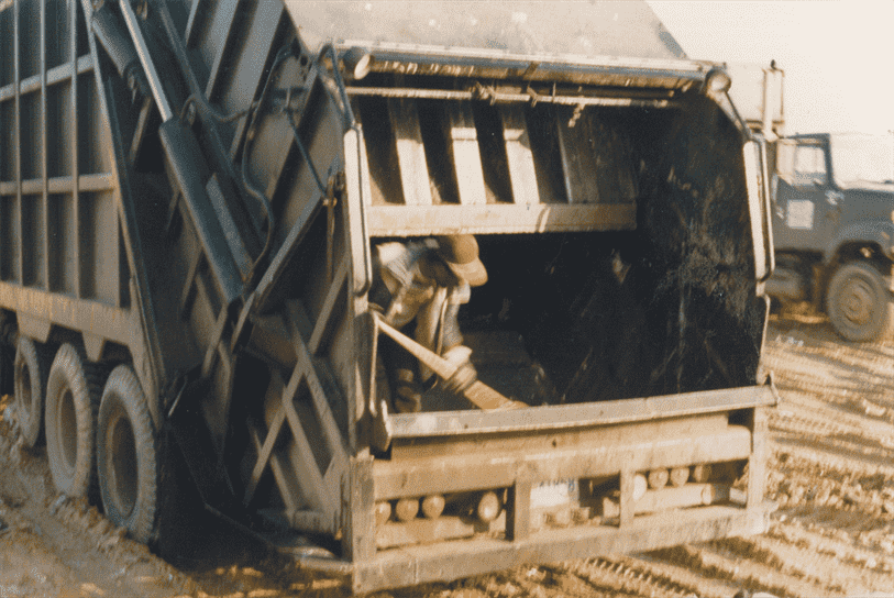 municipal solid waste; Cleaning trucks out